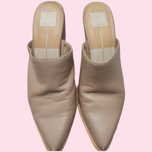 Dolce Vita Shirly‎ Leather Mules Size 8.5 Cafe